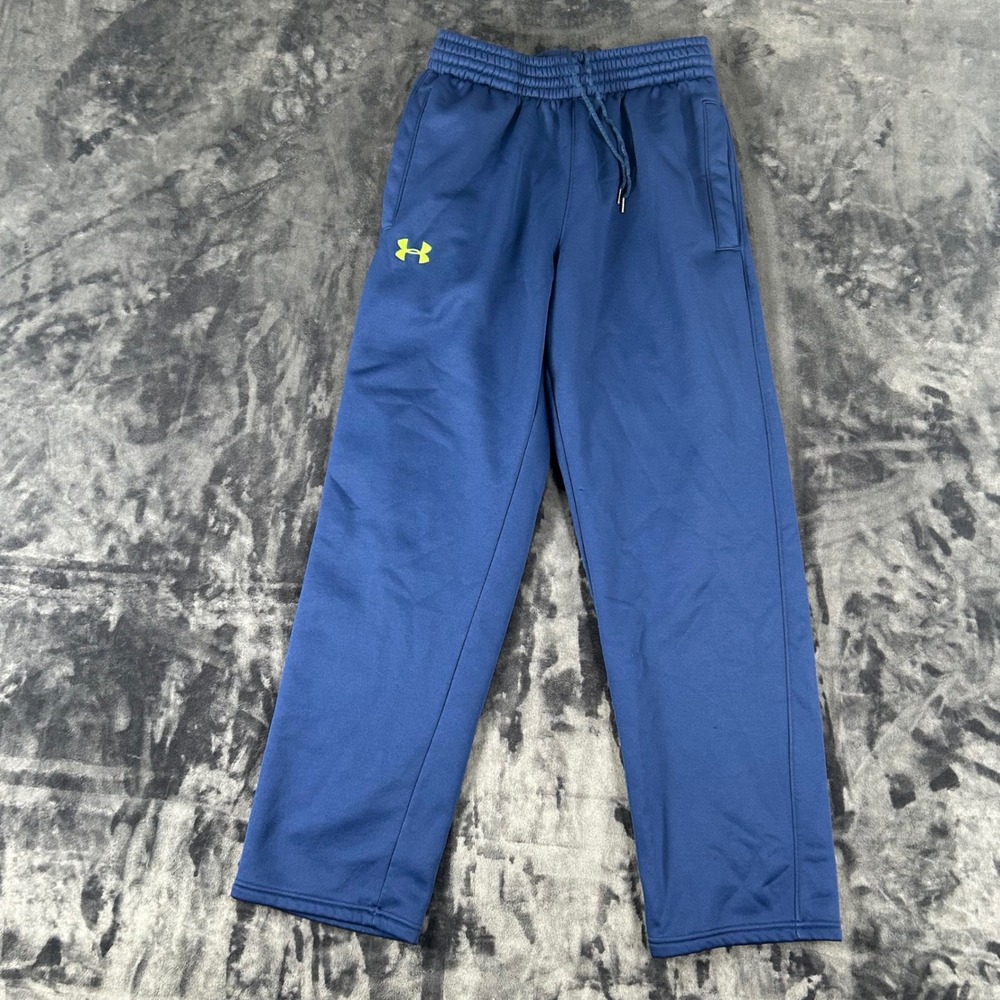 Under Armour ColdGear Sweatpants Boys Medium Navy Blue Loose Fit‎ Fleece Lining